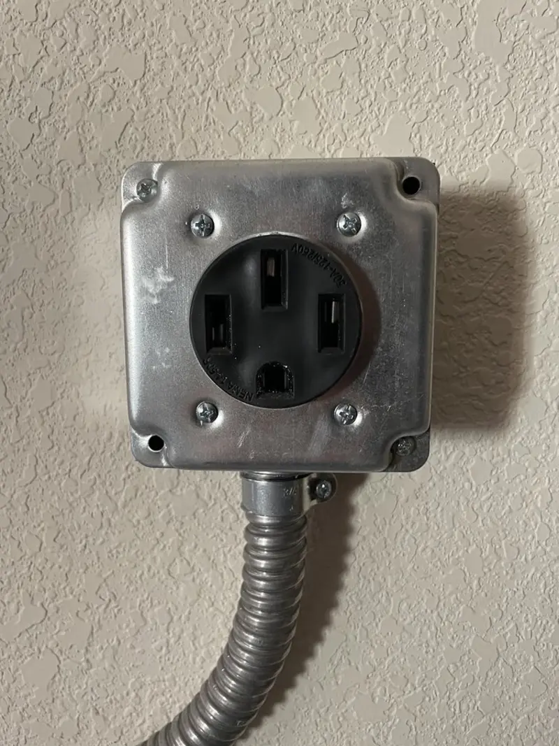 NEMA 14-50 outlet installed for Electrical Panel Upgrade in Azle